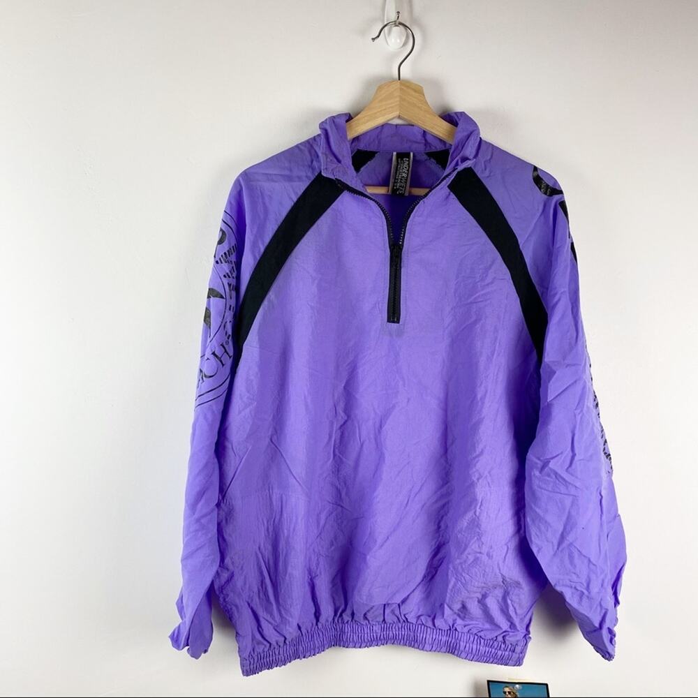 NWT Vintage Deadstock 80s Overwets by Sunset Beach 1/4 Zip Pullover Swim Surf